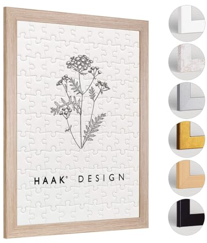 Haak Puzzlerahmen Lavanda Sonoma Eiche (Dekor) 48 X 64 cm (ca. 1000 Teile) Bilderrahmen Rahmen für Puzzle