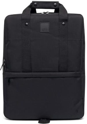 Lefrik Daily-Rucksack: Perfekte Balance zwischen Funktionalität und Mode, 100 % recycelter Stoff, umweltfreundlich, schwarz, 38