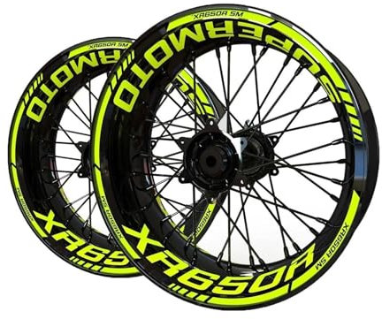 TYSMYXGS Felgenaufkleber Reflektierender Motorrad-Radaufkleber Für XR650R XR 650R Supermoto, Felgennabenaufkleber, Aufkleber, Reflektierendes Streifenband Radaufkleber(Farbe 3)