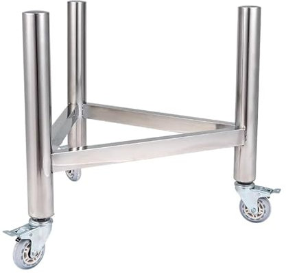 XPLKQXE Edelstahl-Eimerständer Mobiler Suppentopfwagen Wassereimer-Rollwagen Mit Rollen Transport Von Lagerfässern, Milcheimern Gewerbliche Küche(30x50cm)