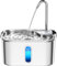 Fontaine à eau en acier inoxydable pour chat - 2,6 l - 88 oz - Fontaine à eau pour chat - Fontaine à eau pour animaux de compagnie - Distributeur d'eau pour chien sans BPA (fontaine de fenêtre avec 4