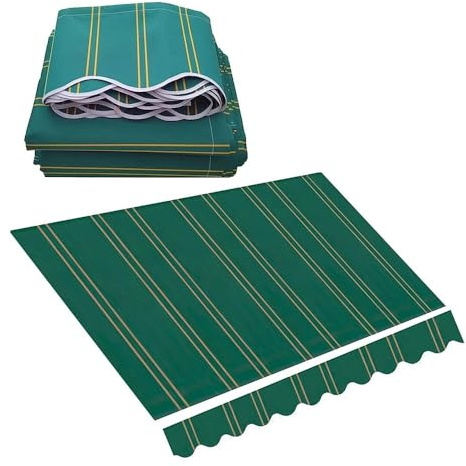 YHDMDQ Tela De Repuesto para Toldo, Lona Recambio para Toldo Jardín Patio Terraza Balcón Exterior, Toldo De Lona 4x3.5m Cubierta del Toldo, Vela De Sombra Recambio De Tela Lona(Green,2x1.5m/6.5x5ft)