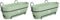 Elho Vibia Campana Balconnière Allin1 50 - Planteur pour Balcon - Ø 50.4 x H 17.7 cm - Vert/Vert Pistache (Lot de 2)