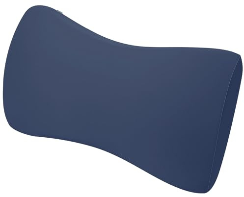 HOTUT Lendenwirbelstütze Kissen,Orthopädisches Lendenwirbelkissen aus Memory Foam,Lendenkissen zum Schlafen für Bett, Sofa, Stuhl, Auto und Bürostuhl(Dunkelblau)