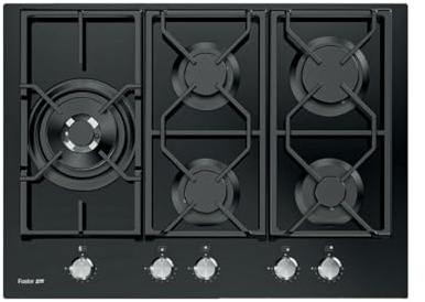 Foster Power Glass Nero Da incasso 70 cm Gas 5 Fornello(i)