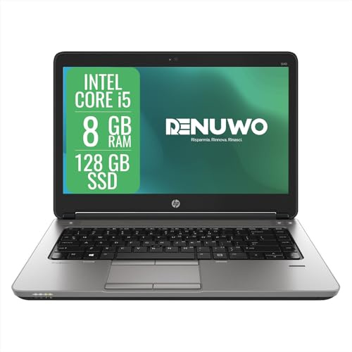 HP ProBook Laptop Computer Business, Pc Portatile Notebook Intel i5 6th, Ram 8 Gb, SSD 128 Gb, Display da 14, WiFi, Windows 11 Pro + Libre Office (Ricondizionato)
