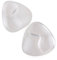 erioctry BH und Bikini Gel Einsätze für Sommer wasserdicht Silikon Dreieck Push-Up Brust Pads Badeanzug und BH Inserts für weiblich transparent/nackt verfügbar (Transparent)