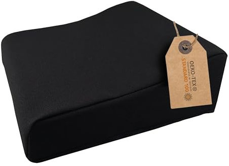 PrimoLiving Orthopädisches Memory-Schaum Sitzkissen – Feste Sitzerhöhung - Ergonomische 40x40x8/13 cm Aufstehhilfe
