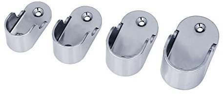 2x Rohr Wandhalter Ovalrohr Halter Kleiderstange Stangenhalter Garderobe 1-14 Rohrdurchmesser Ø25mm