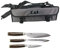 KAI Shun Tim Mälzer Damast-Messerset | KAI Messertasche + TDM-1700 (Officemesser) + TDM-1701 (Allzweckmesser) und TDM-1702 (Santoku)