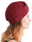 CHARM Krepp Twist Turban Unisex - Boho Kopftuch Arabische Sikh Kostüm Festival Dunkelrot