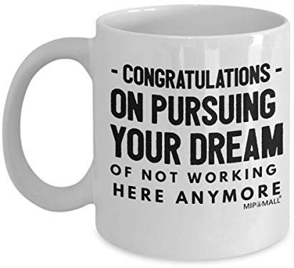 Tazza con scritta in lingua inglese, regalo divertente per collega, compagno di lavoro, socio, pensionamento, capo, per uomini e donne