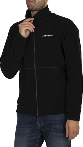 Berghaus Men's Prism Micro Polartec Fleece Jacket | Added Warmth | Extra Comfortable, Black/Black, XL