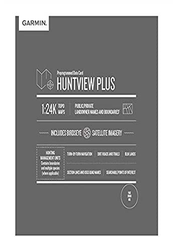 Garmin Huntview Plus, Preloaded microSD Cards With Hunting Management Units for Garmin Handheld GPS Devices