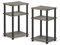 Furinno Beistelltisch mit 3 Ebenen, holz, Französische Eiche Grau/Schwarz, 34.04 x 29.21 x 57.91 cm