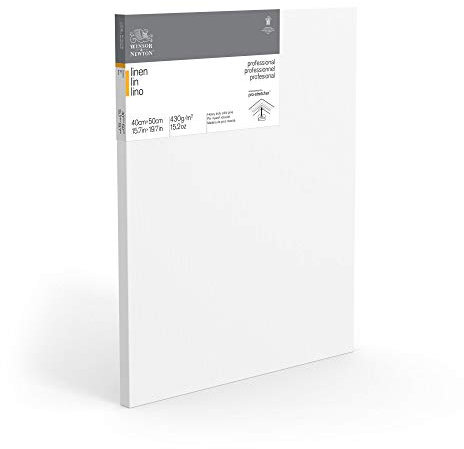 Winsor & Newton 6204001 Professional Keilrahmen aus Leinen, 465 g/m², 3-fach grundiert, mittlere Körnung, ideal für die Ölfarben und Acrylfarben - 100 x 100 cm