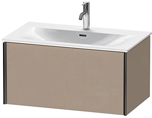 Duravit XViu 4034 Waschtischunterbau wandhängend, 1 Auszug, für Waschtisch Viu 234483, 810x480 mm, Farbe (Front/Korpus): schwarz matt/leinen - XV40340B275
