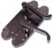 Haven Heritage Black Nickle Shaped Door Handle Victorian Design Scroll Lever On Back Plate Size 170mm x 42mm. Sold as 1 x Pair (Latch Handle x 1)