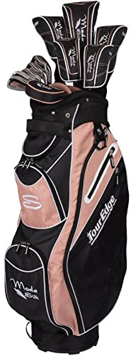 Tour Edge Moda Silk Womens Golf Set-Black-Rose Gold-RH, Regular (SKSRGL11.B)