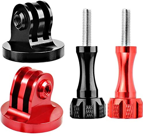 Liveda Alumium Tripod Mount Adapter, Gopro Threaded Mount Adapter,Action Camera Tripod Aluminum Mount,for GoPro Max, GoPro Hero, DJI Osmo Action Camera （Two Groups）