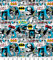 DC Batman Stoff Meterware (100% Baumwolle, echter Lizenzstoff, 9 verschiedene Designs) (Batman Stoff - Comic Strip)