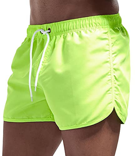Bañador Natacion Hombre Bañadores Secado Rapido Hombre Traje de Baño Hombre Bañador Surf Corto Deportivo Piscina Natación Short Playa Surfero Hombre Deportivos Cortos Talla Grande Casual Verde L