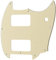 Musiclily Pro 9 Löcher Round Corner HH Pickguard 2 Humbuckers Schlagbrett für Squier Bullet Series Mustang E-Gitarre, 3-lagig Creme