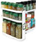 Cabinet Caddy SNAP! Gewürzregal für Schrank: Gewürzhalter zum Ausziehen und Drehen mit 3 verstellbaren Einlegeböden für 5 Ablageebenen, magnetisches, modulares Design, ca. 23 x 15,5 x 27 cm (H x B x T