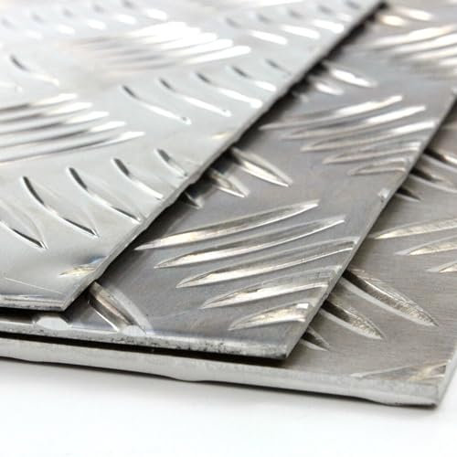 3mm Thick Aluminium Chequer Plate 600mm x 300mm Checker Tread Plate
