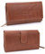 irisaa Damen Leder Wild Geldbörse, Portemonnaie Lang Geldbeutel,RFID Schutz 21 Kartenfächer, Brieftasche Groß, Vintage Design Used Look, Damen Tasche:Hickory Braun