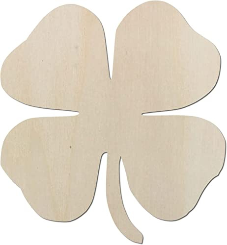 Kleenes Traumhandel Schönes Kleeblatt aus Holz – bis 60 cm - Ideal als Deko zu Ostern - für Wand & Tür (60cm)