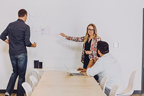 Whiteboard-Folie | selbstklebend & magnetisch | Weißwandtafel | Whiteboard | Schreibtafel | Wandfolie | Multifunktionsfolie | Magnettafel Farbe: Weiß PVC-frei und 100% Recycelbar (150x75 cm)