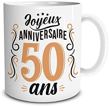 Mug Joyeux Anniversaire 50 ans