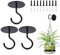 Lot de 3 crochets de plafond pour plantes suspendues, cintres muraux en métal S avec vis et ancrages pour paniers de plantes suspendus, lanternes, carillons éoliens, mangeoire à oiseaux