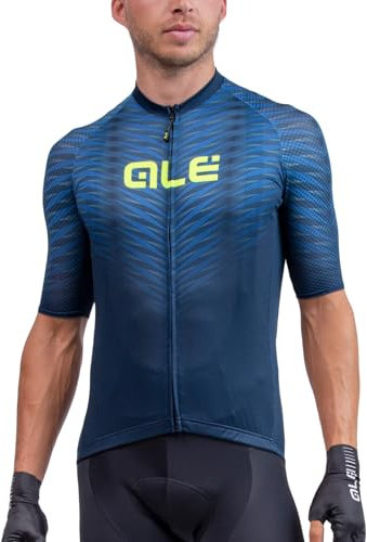 ALE' Herren Solider Dorn Kurzärmliges Jersey, blau, XS