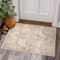 TOPICK Fußmatte Waschbar Fussmatte Innen Ziegelrot Vintage Blume Orientalischer Dünner Faltbar Türmatte Abtreter rutschfest Teppich für Haustür Eingangs Küche Patio Flur Schlafzimmer 60x90cm