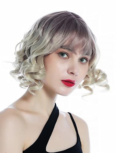 WIG ME UP - SZL0832-T-003 Ladies' Wig short bangs ringlets corkscrew curls ombre dark violet light blind