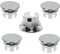 BOBOZHONG Anillo de Desbordamiento de Fregadero,5 Piezas Cubierta de Anillo de Rebosadero de Fregaderos,Anillo Lavabo Rebosadero,Tapa de Tapón de Desbordamiento de Lavabo para Baño Cocina