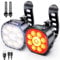Babacom Bike Lights [8+7 Modes], USB Rechargeable Bike Lights Front and Back, Ultra Bright with Spotlight & Floodlight, IP65 Waterproof Bicycle Light for Road Mountain Day/Night Safe Cycling Reflector