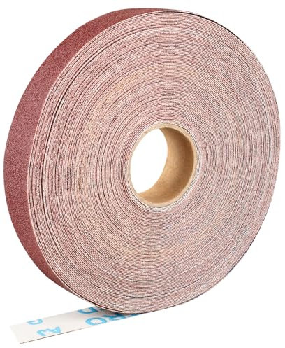 Shineboc sandpaper roll 2.5cmx25m 80 grit aluminum oxide sandpaper, suitable for sanding, wood, furniture finishing, stainless steel and automotive body processing