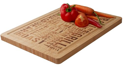 ecosa Planche à découper XXL en bois de bambou durable - Planche à découper - Planche à découper - Planche à découper - Durable - Robuste - Respectueux de l'environnement