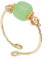 ZEBRAGO Grüner Jade-Ring, kein Verblassen, vergoldet, drehbare Glücksperle, verstellbare Ringe für Damen, Metall, Jade, Metall, Jade