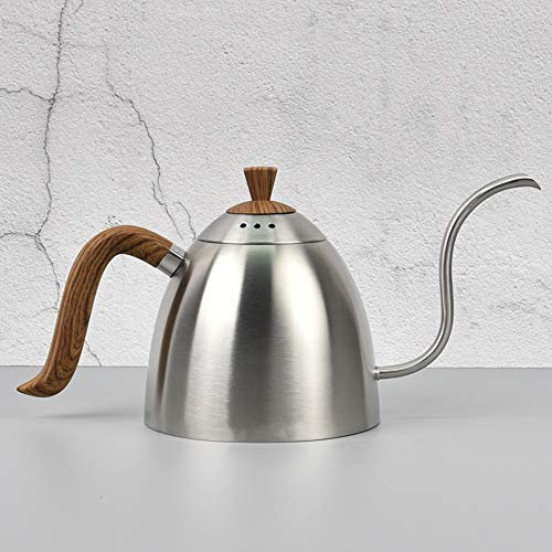 OQHAIR Caffettiera Caffettiera a Collo di Cigno 304 Stampaggio in Acciaio Inox Caffettiera a Collo di Cigno da 1000 ML Bollitore per Il tè Caffettiera in Acciaio Inossidabile (Colore : Or