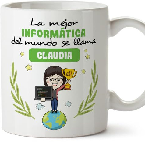 MUGFFINS Tazas Personalizadas para INFORMÁTICA mujer - En Español - Eres Mejor del Mundo - 11 oz / 330 ml - Regalo Personalizable original y divertido