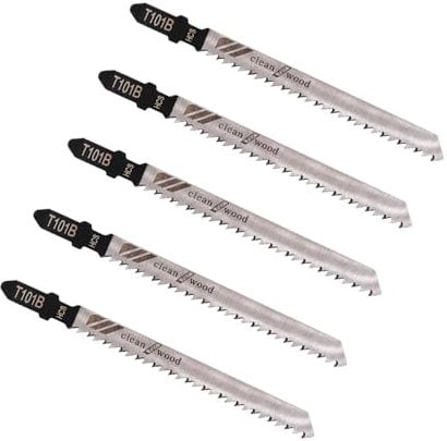 SKYPRO 10pcs T101B Jig Saw Blades Set, Contractor Assorted T Shank Jigsaw Blades, Multi-Purpose HCS Saw Blades for Wood, Plastic Cutting