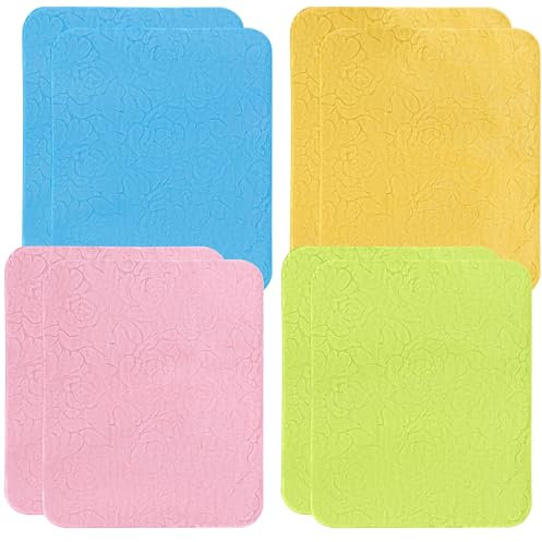 Acooruiteng 8 Stück Silberputztuch für Schmuck Wiederverwendbare Silberputztuch Silbertuch für Schmuck Jewellery Cleaning Cloth Poliertücher Schmuck Reinigungstuch für Perle Gold Silber Platin-Schmuck