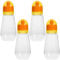 Kichvoe 4 Pièces Bouteilles De Miel En Plastique 250G Contenants De Miel À Presser Pots Vides Porte-Miel Rechargeable Épices Rechargeables Récipient De Vinaigre Ketchup Distributeur De