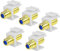 XMSJSIY F-Typ RG6 Koaxial Keystone Jack Insert Connector 3GHz RG6 Kabel Extender Weiblich zu Weiblich Koppler Adapter Snap in Sockel mit Gold überzogen für Wandplatte Patch Panel - 5PCS