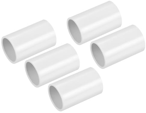 sourcing map 5 Stück PVC Rohrverbinder gerade 25mm Anschluss für Schlauch Elektroinstallationsrohr