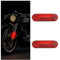 CGEAMDY 2 Stück Motorrad Katzenaugen-Reflektoren, Motorrad Fahrradrückstrahler Selbstklebend Reflektor, Katzenaugen-Reflektoren Für Anhänger(Rot 76.8x29x13mm)